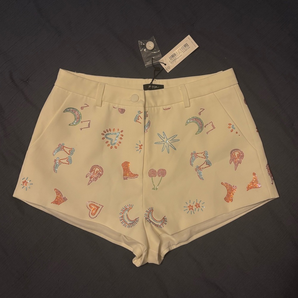 Nasty Gal Premium Diamente Western Shorts